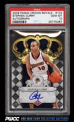 2009 Panini Crown Royale Stephen Curry ROOKIE AUTO 399 PSA 10 GEM MINT PWCC