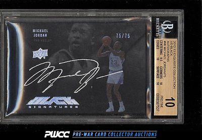 2012 Upper Deck Exquisite Black Michael Jordan AUTO 7575 BGS 10 PRISTINE PWCC