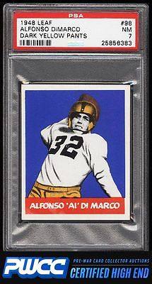 1948 Leaf Football Alfonso DiMarco ROOKIE RC 98 PSA 7 NRMT PWCCHE