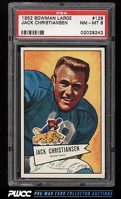 1952 Bowman Large Jack Christiansen ROOKIE RC 129 PSA 8 NMMT PWCC