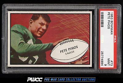1953 Bowman Football Pete Pihos 73 PSA 9 MINT PWCC