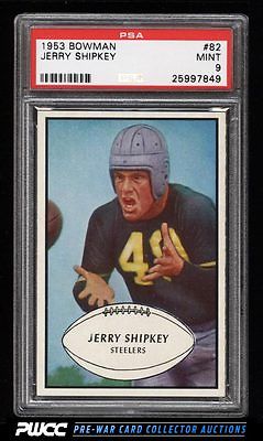 1953 Bowman Football Jerry Shipkey 82 PSA 9 MINT PWCC