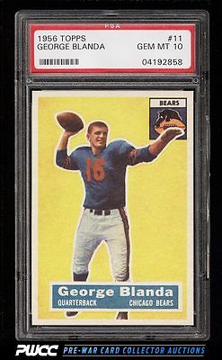 1956 Topps Football George Blanda 11 PSA 10 GEM MINT PWCC