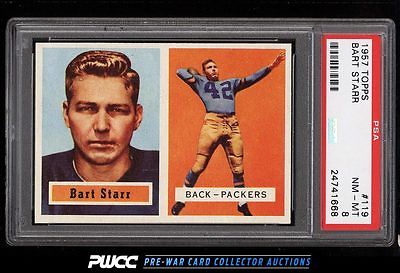 1957 Topps Football Bart Starr ROOKIE RC 119 PSA 8 NMMT PWCC