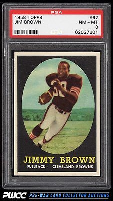 1958 Topps Football Jim Brown ROOKIE RC 62 PSA 8 NMMT PWCC