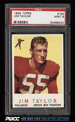 1959 Topps Football Jim Taylor ROOKIE RC 155 PSA 9 MINT PWCC