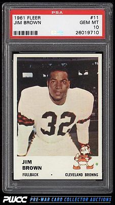 1961 Fleer Football Jim Brown 11 PSA 10 GEM MINT PWCC