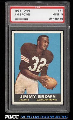 1961 Topps Football Jim Brown 71 PSA 9 MINT PWCC