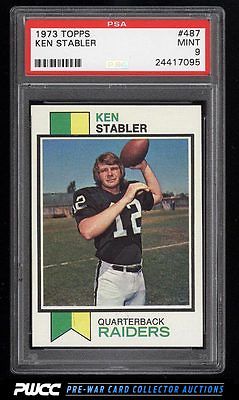 1973 Topps Football Ken Stabler ROOKIE RC 487 PSA 9 MINT PWCC