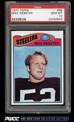 1977 Topps Football Mike Webster 99 PSA 10 GEM MINT PWCC