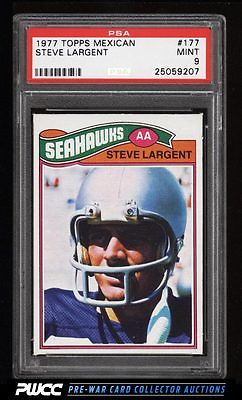 1977 Topps Football Mexican Steve Largent ROOKIE RC 177 PSA 9 MINT PWCC