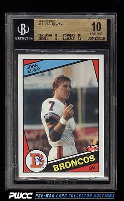 1984 Topps Football John Elway ROOKIE RC 63 BGS 10 PRISTINE PWCC