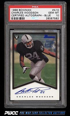 1998 Bowman Certified Blue Charles Woodson ROOKIE RC A10 PSA 10 GEM MINT PWCC