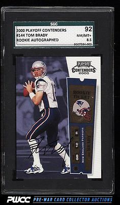 2000 Playoff Contenders Tom Brady ROOKIE RC AUTO 144 SGC 8592 NMMT PWCC