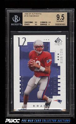 2000 SP Authentic Tom Brady ROOKIE RC 1250 118 BGS 95 GEM MINT PWCC