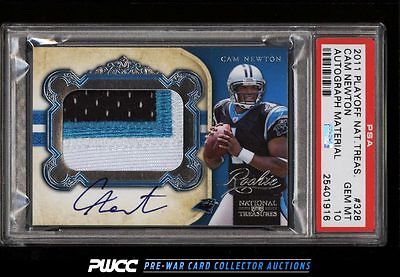 2011 National Treasures Cam Newton ROOKIE AUTO PATCH 99 328 PSA 10 GEM PWCC