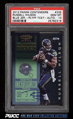 2012 Panini Contenders Playoff Ticket Russell Wilson RC AUTO 99 PSA 10 PWCC