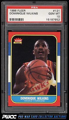 1986 Fleer Basketball SETBREAK Dominique Wilkins ROOKIE RC 121 PSA 10 PWCC