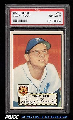 1952 Topps SETBREAK Dizzy Trout 39 PSA 8 NMMT PWCC