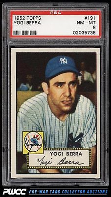 1952 Topps SETBREAK Yogi Berra 191 PSA 8 NMMT PWCC