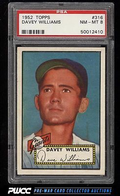 1952 Topps SETBREAK Davey Williams 316 PSA 8 NMMT PWCC