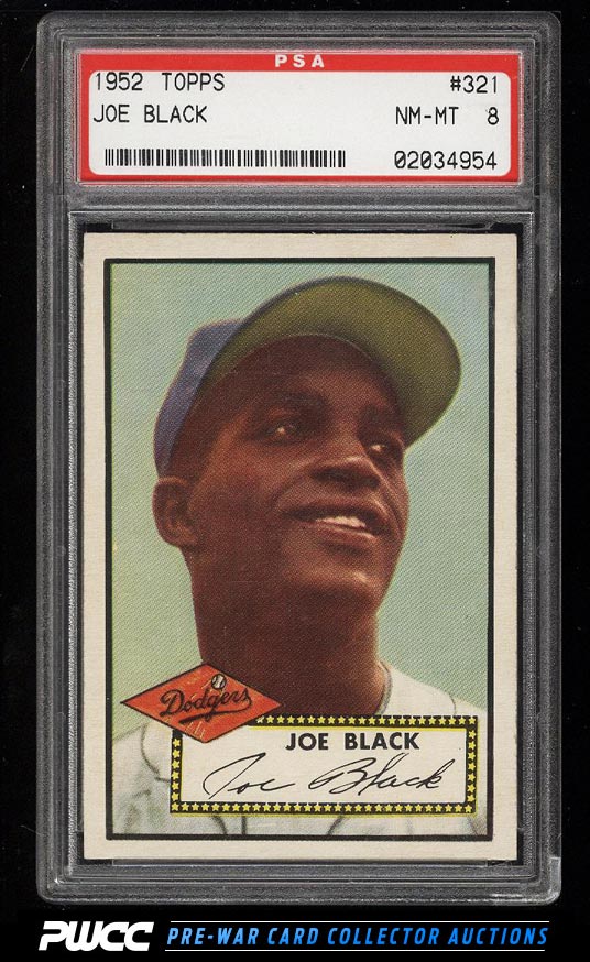 1952 Topps SETBREAK Joe Black ROOKIE RC 321 PSA 8 NMMT PWCC