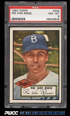 1952 Topps SETBREAK Pee Wee Reese 333 PSA 8 NMMT PWCC