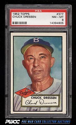 1952 Topps SETBREAK Chuck Dressen 377 PSA 8 NMMT PWCC