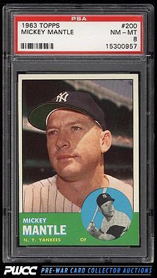 1963 Topps SETBREAK Mickey Mantle 200 PSA 8 NMMT PWCC