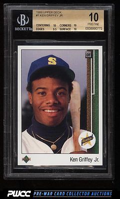 1989 Upper Deck Ken Griffey Jr ROOKIE RC 1 BGS 10 PRISTINE