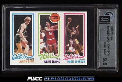 1980 Topps Basketball Larry Bird  Magic Johnson ROOKIE RC GAI 95 GEM MT PWCC