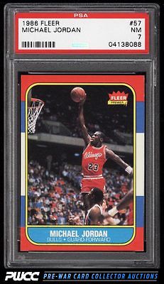 1986 Fleer Basketball Michael Jordan ROOKIE RC 57 PSA 7 NRMT PWCC