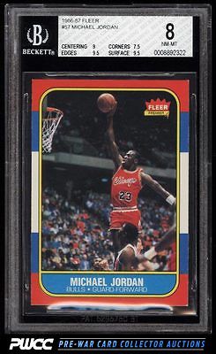1986 Fleer Basketball Michael Jordan ROOKIE RC 57 BGS 8 NMMT PWCC