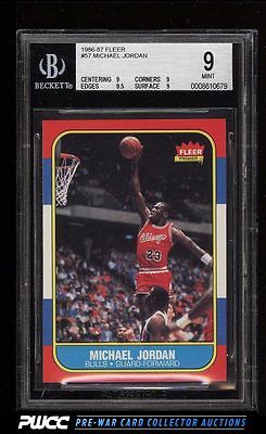 1986 Fleer Basketball Michael Jordan ROOKIE RC 57 BGS 9 MINT PWCC