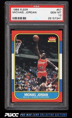 1986 Fleer Basketball Michael Jordan ROOKIE RC 57 PSA 10 GEM MINT PWCC