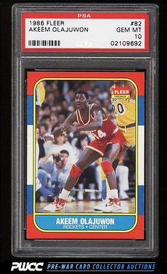 1986 Fleer Basketball Hakeem Olajuwon ROOKIE RC 82 PSA 10 GEM MINT PWCC