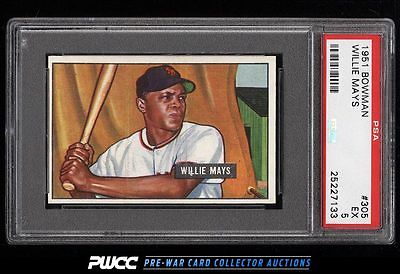 1951 Bowman Willie Mays ROOKIE RC 305 PSA 5 EX PWCC