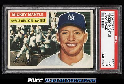 1956 Topps Mickey Mantle 135 PSA 7 NRMT PWCC