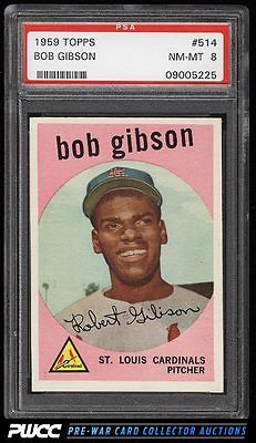 1959 Topps Bob Gibson ROOKIE RC 514 PSA 8 NMMT PWCC