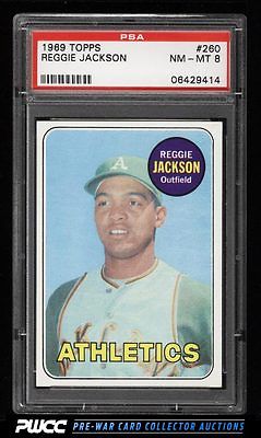 1969 Topps Reggie Jackson ROOKIE RC 260 PSA 8 NMMT PWCC