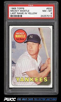 1969 Topps Mickey Mantle 500 PSA 8 NMMT PWCC