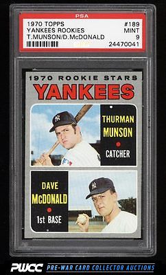 1970 Topps Thurman Munson ROOKIE RC 189 PSA 9 MINT PWCC