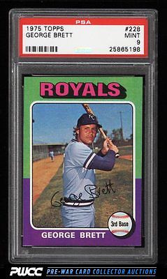 1975 Topps George Brett ROOKIE RC 228 PSA 9 MINT PWCC