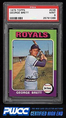 1975 Topps George Brett ROOKIE RC 228 PSA 9 MINT PWCCHE