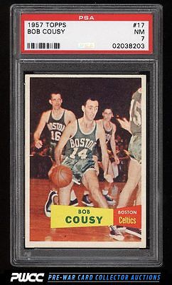 1957 Topps Basketball Bob Cousy ROOKIE RC 17 PSA 7 NRMT PWCC