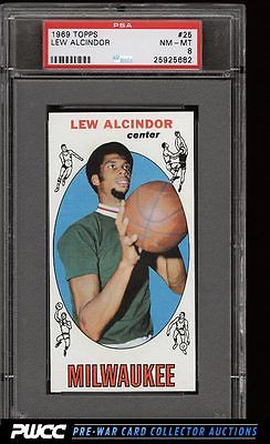 1969 Topps Basketball Lew Alcindor ROOKIE RC 25 PSA 8 NMMT PWCC