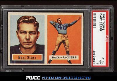 1957 Topps Football Bart Starr ROOKIE RC 119 PSA 7 NRMT PWCC