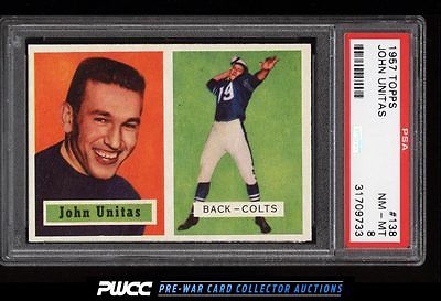 1957 Topps Football Johnny Unitas ROOKIE RC 138 PSA 8 NMMT PWCC