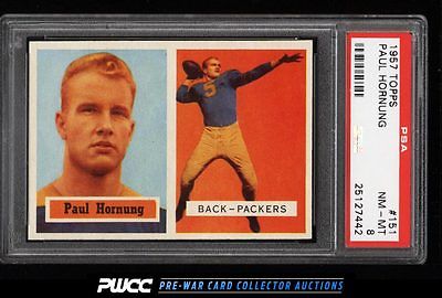 1957 Topps Football Paul Hornung ROOKIE RC 151 PSA 8 NMMT PWCC