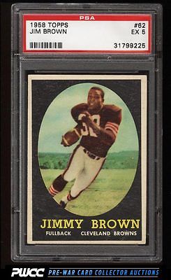 1958 Topps Football Jim Brown ROOKIE RC 62 PSA 5 EX PWCC